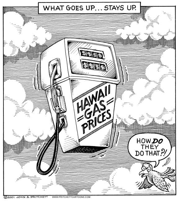 gasoline gas prices cartoon hawaii gas prices stay high when mainland prices are down gas pump image honolulu weekly pritchett cartoons
