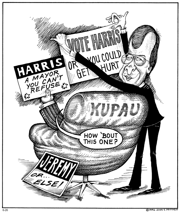 Jeremy Harris cartoon, gangster and union boss Walter Kupau rumored to ...