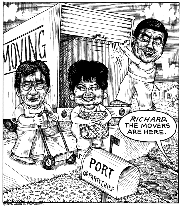 Richard Port cartoon, Richard Port moves out as chairman of Hawaii ...