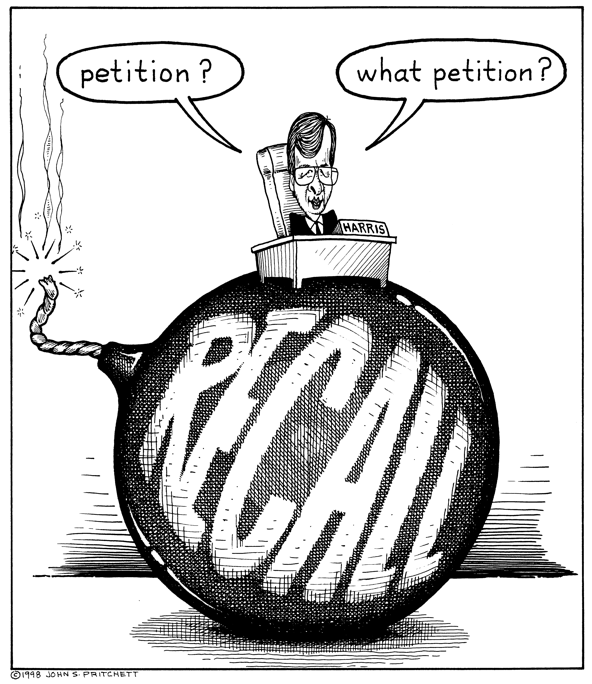 Jeremy Harris cartoon, Honolulu Mayor Jeremy Harris ignores recall ...