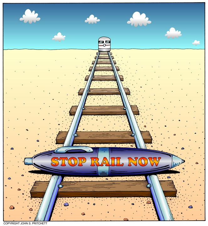 Rail transit cartoon illustration, stop rail petition, power of the pen ...