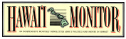 Logo design, masthead for Hawaii Monitor newsletter, 1991